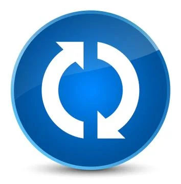 Update icon elegant blue round button Stock Illustration