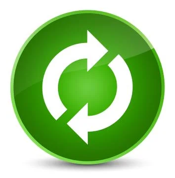 Update icon elegant green round button Stock Illustration