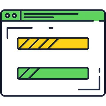 Update icon flat vector webpage download progress Stock Illustration