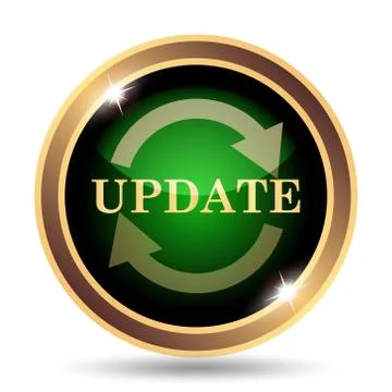 Update icon. Internet button on white background.. Stock Illustration