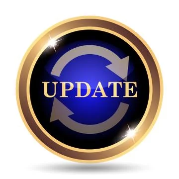 Update icon. Internet button on white background.. Stock Illustration