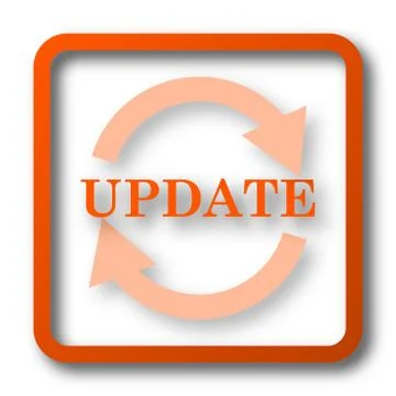 Update icon. Internet button on white background.. Stock Illustration