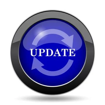 Update icon. Internet button on white background.. Stock Illustration