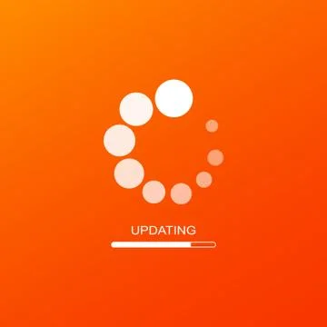 Update icon or software update. Downloading data concept simple design on iso Stock Illustration