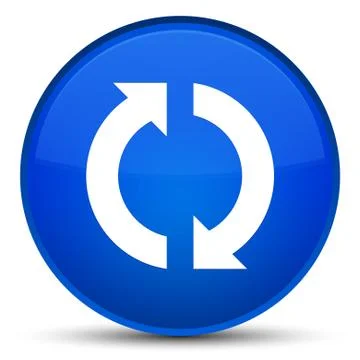 Update icon special blue round button Stock Illustration