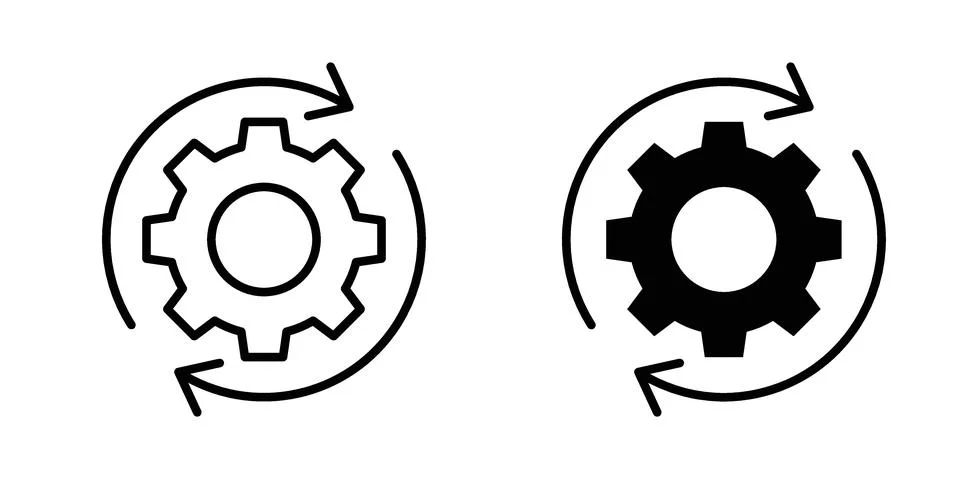 Update icon vector concepts, line and silhouette style Stockillustratie