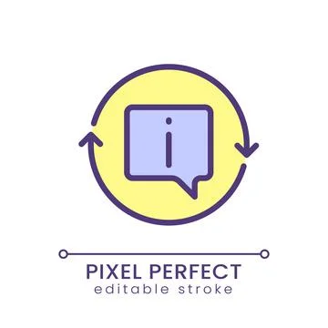 Update information pixel perfect RGB color icon Stock Illustration