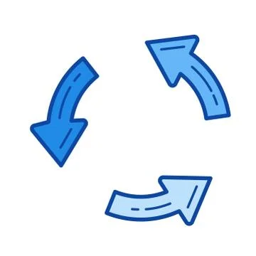 Update line icon. Stock Illustration