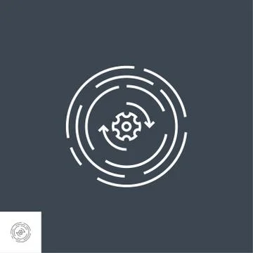 Update Line Icon Stock Illustration