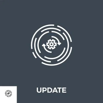 Update Line Icon Stock Illustration