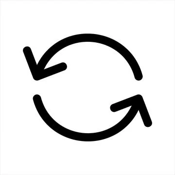 Update line icon vector illustration isolated on white background Ilustración de archivo