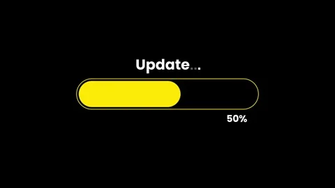 Update loading progress bar showing 0 to 100 percent animation Stock Footage 328030208