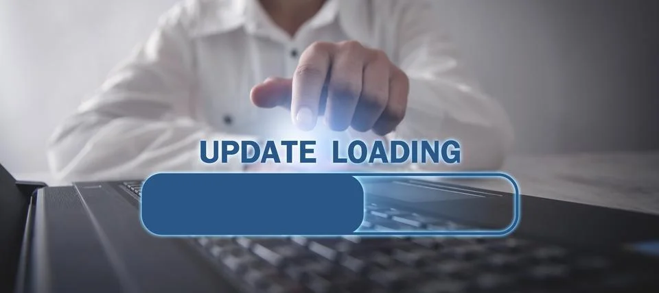 Update loading. Updating Software. Program. Technology 스톡 사진