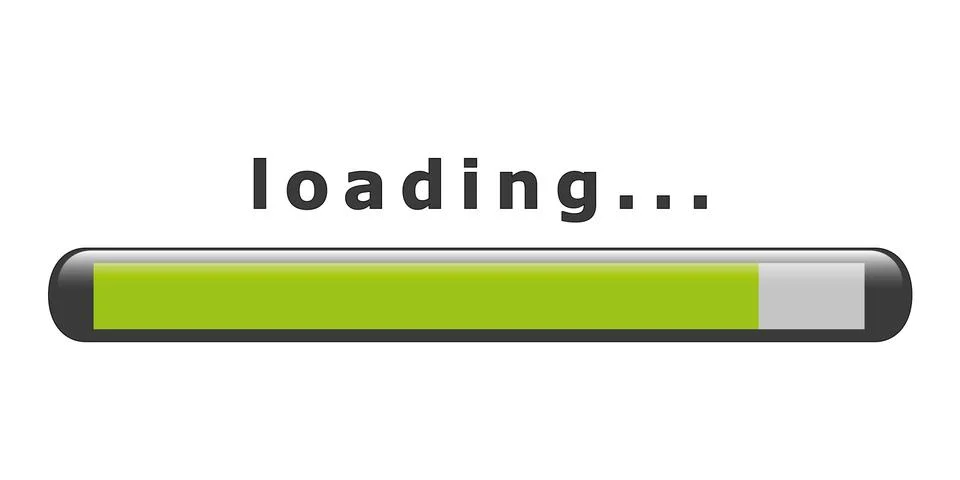 Update is loading waiting time Illustrazione stock