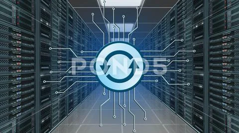Update logo between information connecting lines - data server room ...