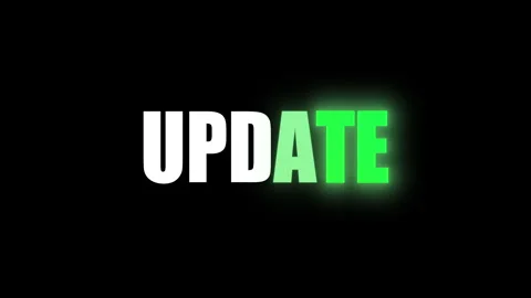 Update Neon Green Text Animation Bold Kinetic Typography Black Background 動画素材 337192825
