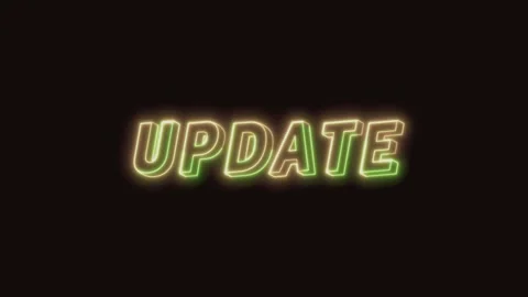 Update Neon Text Seamless Loop 4K (Black Background) Stock Footage 310361396