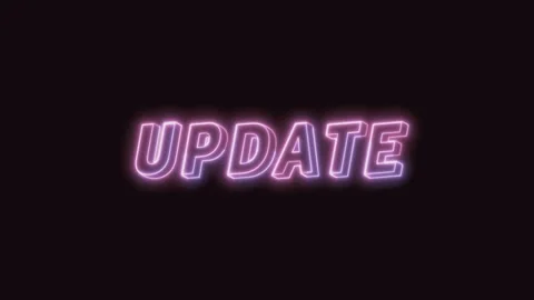 Update Neon Text Seamless Loop with Black Background 4K Stock Footage 311303947