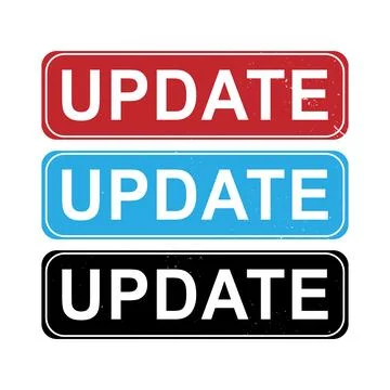 Update Notification Labels for Software and System Information Alerts Stock Illustration