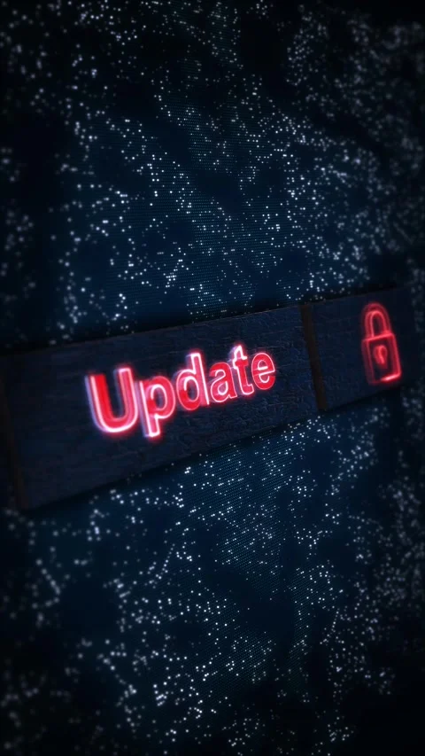 Update Notification for System Security systems secure through regular updates Video stock 306581538