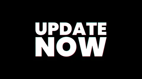 Update now text Glitch effect animation. Stock Footage 255123438