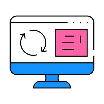 Update operating system icon color illustration Stock Illustration