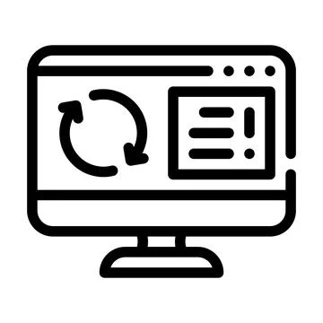 Update operating system line icon vector illustration Illustrazione stock
