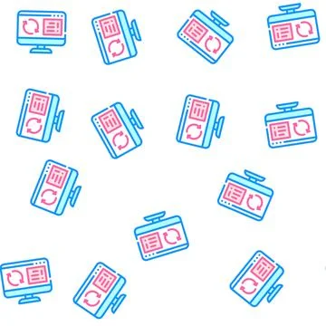 Update operating system vector seamless pattern Stockillustratie