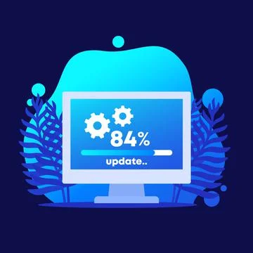 Update or system upgrade vector icon 스톡 일러스트