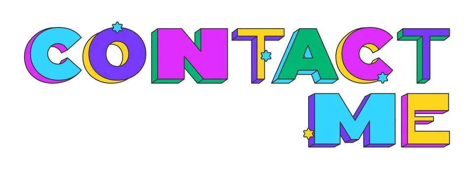 Update playful 3D text design Stock Illustration