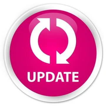Update premium pink round button Illustrazione stock