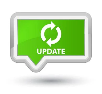 Update prime soft green banner button Stock Illustration