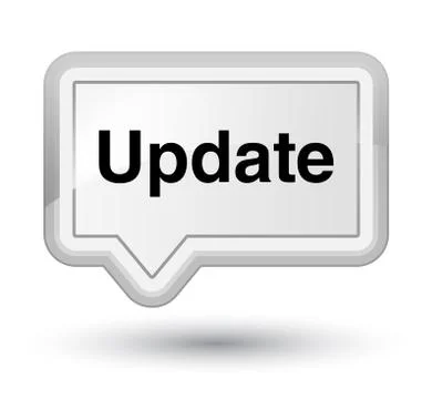 Update prime white banner button Stock Illustration