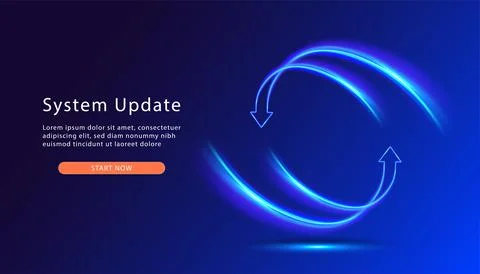 Update process. Install new software, operating system, update support. Web page 스톡 일러스트