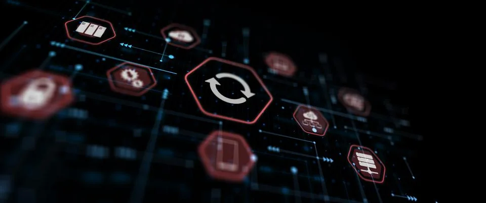 Update progress software computer program upgrade 2023 Stock-Illustration