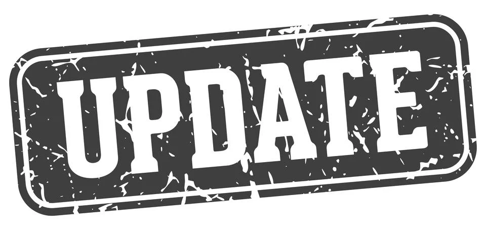 Update rectangular sign. update stamp Illustrazione stock