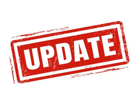 Update red stamp style Illustrazione stock