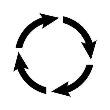 Update, refresh icon. Black vector graphics. Stockillustratie