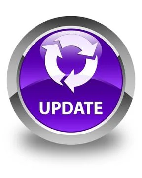 Update (refresh icon) glossy purple round button イラスト素材