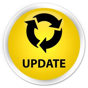 Update (refresh icon) premium yellow round button Stock Photos