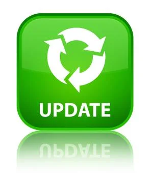 Update (refresh icon) special green square button イラスト素材