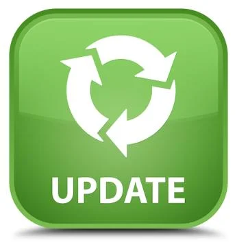 Update (refresh icon) special soft green square button イラスト素材