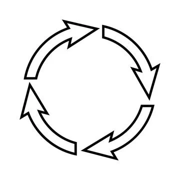 Update, refresh line icon. Outline vector. Stockillustratie