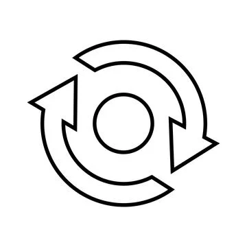 Update, refresh line icon. Outline vector. Stock Illustration