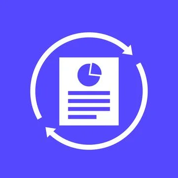 Update report, document icon for web Stock Illustration