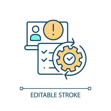 Update request RGB color icon Stock Illustration