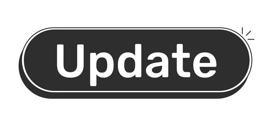 Update rounded modern black UI element Stock Illustration