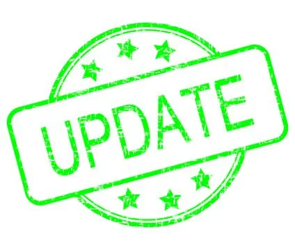 Update rubber stamp Illustrazione stock