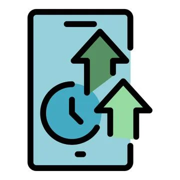 Update smartphone icon vector flat Stock Illustration