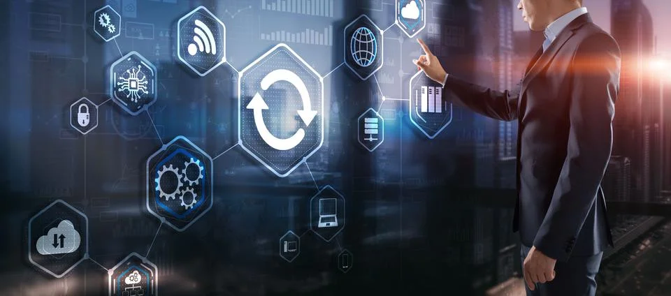 Update Software Application and hardware upgrade concept 2021 Foto stock